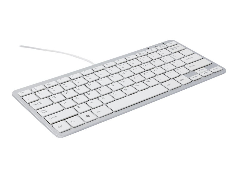 Clavier R-Go Tools R-Go Compact Clavier, AZERTY (FR), blanc, filaire -  Clavier - USB - AZERTY - Français - blanc