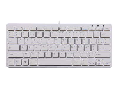 R-Go Tools R-Go Clavier Compact, AZERTY (FR), blanc, filaire