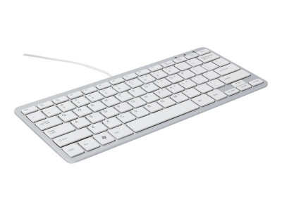 R-Go Tools R-Go Clavier Compact, AZERTY (FR), blanc, filaire