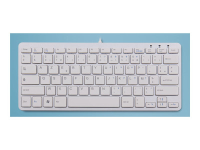 R-Go Tools R-Go Clavier Compact, AZERTY (FR), blanc, filaire