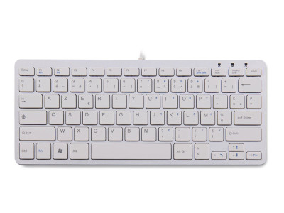 R-Go Tools R-Go Clavier Compact, AZERTY (FR), blanc, filaire