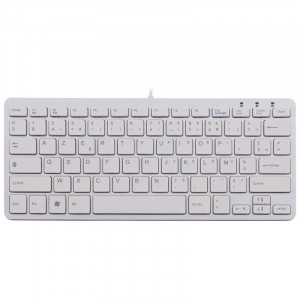 R-Go Tools R-Go Clavier Compact, AZERTY (FR), blanc, filaire