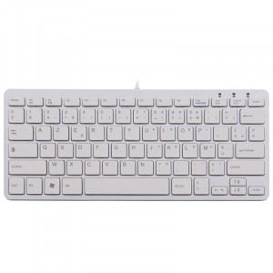 R-Go Tools R-Go Clavier Compact, AZERTY (FR), blanc, filaire