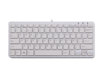 R-Go Tools : R-GO COMPACT KEYBOARD ES LAYOUT AZERTY WHT WIRED sp