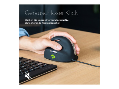 R-Go Souris ergonomique HE Break filaire pour gauchers