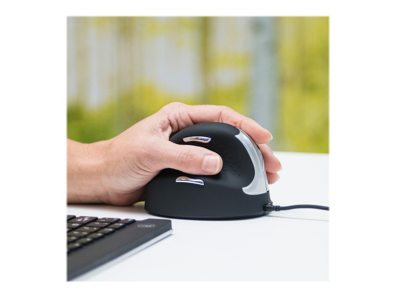 R-Go HE souris ergonomique, moyen, filaire, pour droitiers