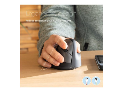 R-Go Souris ergonomique HE Break pour droitiers Bluetooth