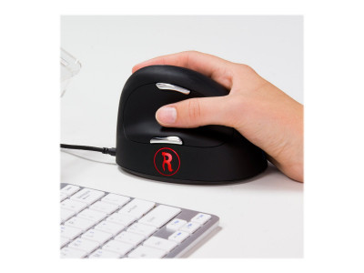 R-Go Tools R-Go HE Break Mouse, Souris ergonomique droitier filaire, Logiciel anti-RSI, Grand