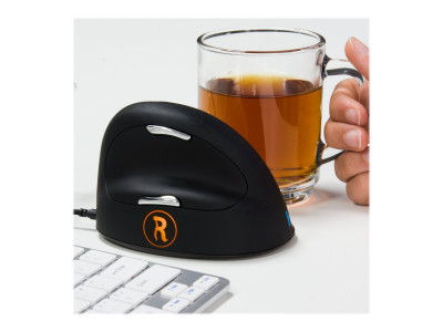 R-Go Tools R-Go HE Break Mouse, Souris ergonomique droitier filaire, Logiciel anti-RSI, Grand