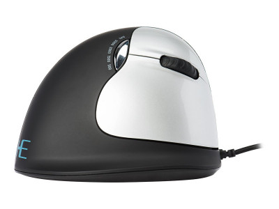 R-Go Tools R-Go HE Break Mouse, Souris ergonomique droitier filaire, Logiciel anti-RSI, Grand