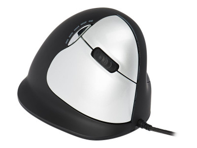 R-Go Tools R-Go HE Break Mouse, Souris ergonomique droitier filaire, Logiciel anti-RSI, Grand