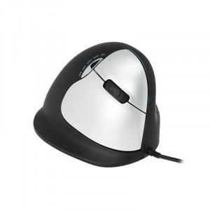 R-Go Tools R-Go HE Break Mouse, Souris ergonomique droitier filaire, Logiciel anti-RSI, Grand