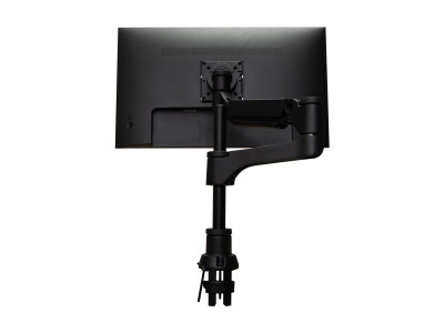 R-Go Tools R-Go Caparo 4 D2, Bras simple écran Circulaire fixation bureau, ressort à gaz