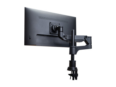 R-Go Tools R-Go Caparo 4 D2, Bras simple écran Circulaire fixation bureau, ressort à gaz