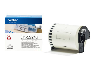 Brother DK22246 Ruban continu de papier de 103 mm de large et 30,48 m de long