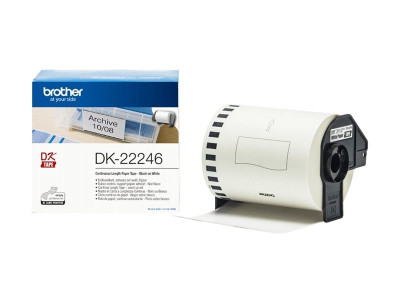 Brother DK22246 Ruban continu de papier de 103 mm de large et 30,48 m de long
