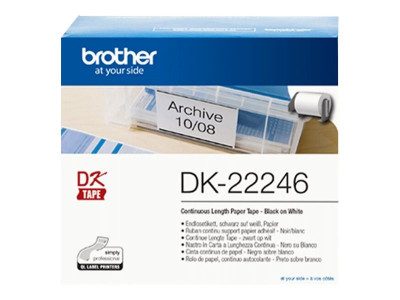 Brother DK22246 Ruban continu de papier de 103 mm de large et 30,48 m de long