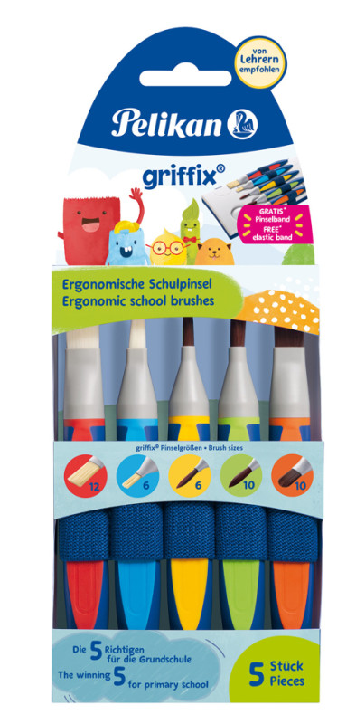 Pelikan griffix Set de pinceaux scolaires, 3 pièces