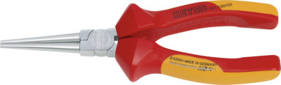 HEYCO VDE pince à bec rond, longueur 160 mm, rouge / jaune