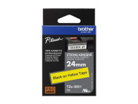 Brother : TZE-S651 LAMINATED tape 24MM 8M BLACK ON YELLOW EXTRA-STRONG