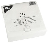 serviettes PAPSTAR, 330 x 330 mm, 2 plis, blanc, 50 serviettes PAPSTAR, 330 x 330 mm, 2 plis, blanc, 50