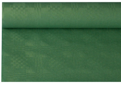 PAPSTAR linge de table damassé, (B) 1,2 x (L) 8 m, vert foncé