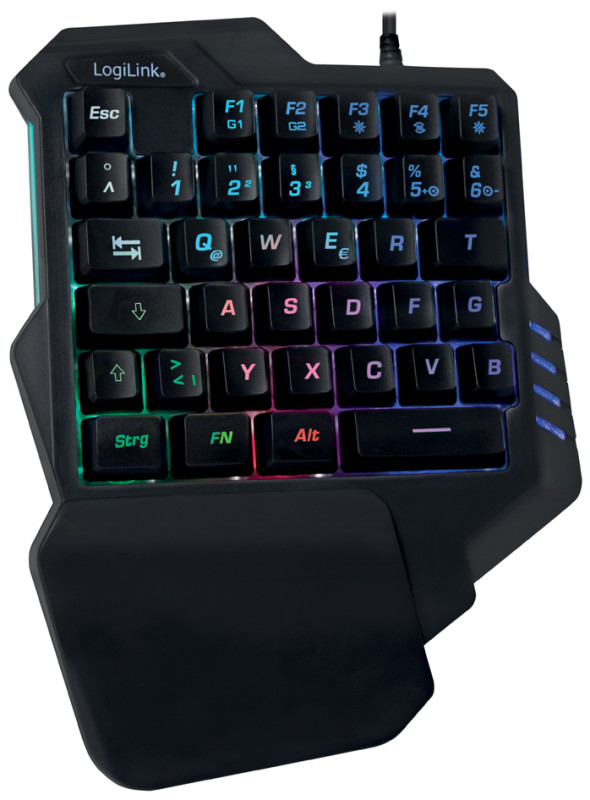 LogiLink Lighted clavier de jeu remis, noir