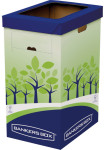 Fellowes BANKERS BOX Poubelle de recyclage, grande, vert/bleu Fellowes BANKERS BOX Poubelle de recyclage, grande, vert/bleu