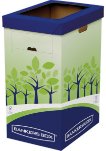 Fellowes BANKERS BOX Recycling-Behälter, groß, grün/blau