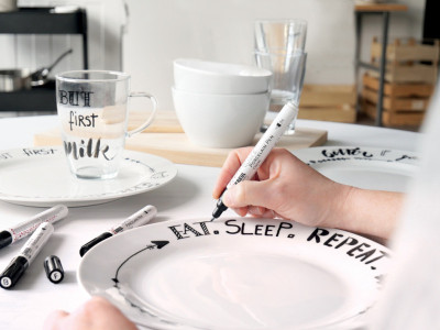 KREUL verre et porcelaine Pen classique, signalgelb