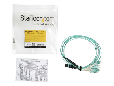 Startech : 2M MPO/ MTP TO LC BREAKOUT CABL OM3 40GB - PUSH/PULL TAB