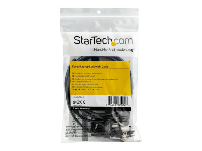 Startech : VERROU ORDINATEUR PORTABLE avec BOUTON-POUSSOIR - ACIER - 2M