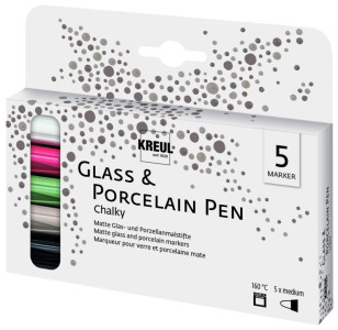 KREUL verre et porcelaine Pen crayeux, 5er-Set