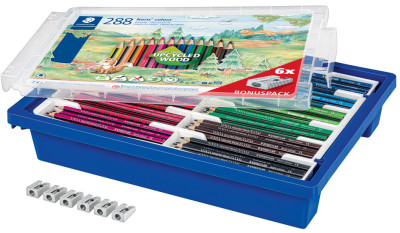 STAEDTLER crayon de couleur triangulaire couleur Noris, Boîte 288er