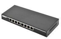 DIGITUS Commutateur de bureau PoE Gigabit, 8 ports