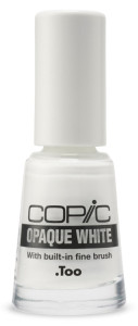 COPIC Opaque White, dans un flacon en verre avec pinceau
