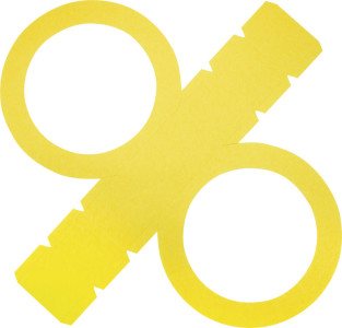 folia lanterne blanche de papier cartonné, jaune