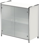 Kerkmann buffet ARTLINE, 2 hauteurs de fichiers, 2 portes en verre Kerkmann buffet ARTLINE, 2 hauteurs de fichiers, 2 portes en verre