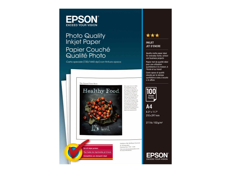 Epson : INKJET Photo papier A4 100CT