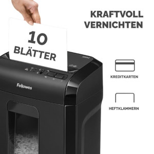 Fellowes Destructeur de documents Powershred 10M, noir