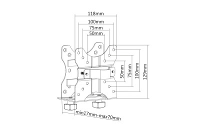 DIGITUS Support pour mini PC de bureau, pince de fixation