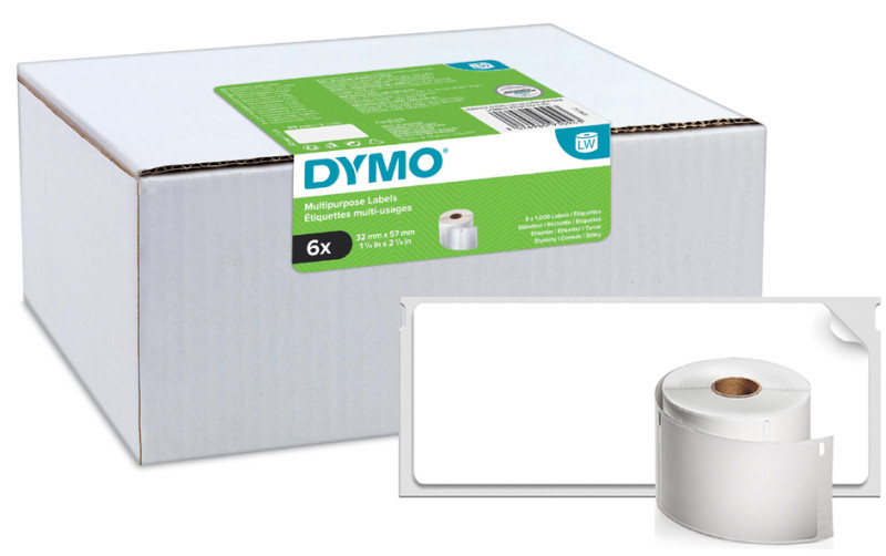 DYMO Etiquettes d'adresse LabelWriter, 57 x 32 mm, blanc