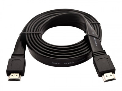 V7 : HDMI FLAT 2M 6.6FT 6FT BLACK 4K HDMI MALE TO MALE FLAT