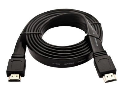 V7 : HDMI FLAT 2M 6.6FT 6FT BLACK 4K HDMI MALE TO MALE FLAT