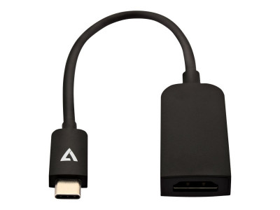 V7 : USB C 2 HDMI BLACK SLIM ADAPTER 4K HDMI USB 3.1 ADAPT