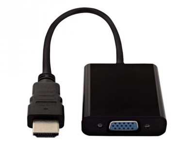 V7 : HDMI TO VGA BLACK ADAPTOR HDMI 1.4 TO 15 PIN DONGLE