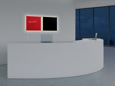 artverum® de verre magnétique sigel LED, noir