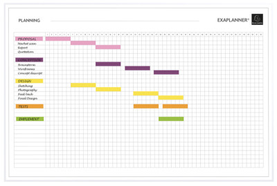EXACOMPTA Planning magnétique Projekt, (L)900 x (H)590 mm