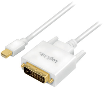 LogiLink Câble adaptateur Mini DisplayPort - DVI, blanc
