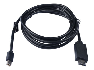 V7 : CABLE MINI DP VERS HDMI 2M MALE NOIR 100 CUIVRE